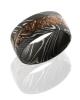 Damascus Steel 10mm Domed Band with 5mm King
