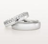 DIAMOND ETERNITY WEDDING RING BRIGHT FINISH 4.5MM - RING ON TOP