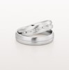 WEDDING RING SATIN FINISH WITH DIAMONDS IN GROOVE 5MM - RING ON TOP