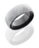 Zirconium 10mm Domed Band with Textured Pattern