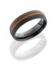 Zirconium 7mm Domed Band with 1mm Antiqued Groove