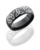 Zirconium 8mm Domed Band with Trinity Pattern