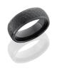 Zirconium 9mm Domed Band with Hammered Pattern