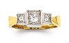 3 Stone  Diamond Engagement Ring