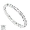 PLATINUM FRENCH CUT DIAMOND AND ROUNDS WEDDING RING 1.3MM