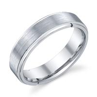 FLAT WEDDING RING SATIN CENTER AND BRIGHT EDGES 5.5MM