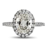MICROPAVE HALO AND SHANK WITH FLUSH FIT OVAL DIAMOND