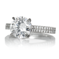 DOUBLE ROW MICRO PAVE ENGAGEMENT RING