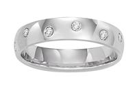 WEDDING RING SCATTERED DIAMONDS IN GOLD OR PLATINUM