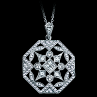 Octagonal Diamond Snowflake Pendant