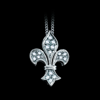 Fleur De Lys Diamond Pendant