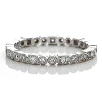 ETERNITY MINI BAND ALTRERNATING SHAPES IN GOLD OR PLATINUM