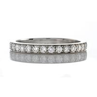 BRITE CUT PRONG SETTING HAND MADE ETERNITY BAND GOLD OR PLATINUM .75 CARATS