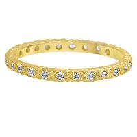 DIAMOND ETERNITY BAND CHISELED IN GOLD OR PLATINUM