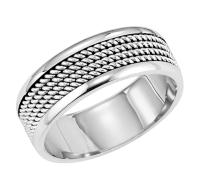 14K WITH FOUR ROWS OF ROPE BRIGHT FINISH ENTIRE BAND 65MM