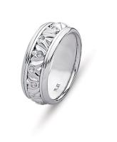 14KT WEDDING RING WITH ANGEL DESIGNS 85MM