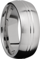 Titanium 8mm domed band