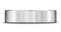 White Gold Comfort-Fit Satin-Finished Flat Profile Band