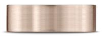 14k Rose Gold Flat 7mm Comfort-Fit Satin-Finished Carved Design Band