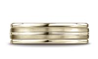 Yellow Gold 6mm Comfort-Fit Satin-Finished High Polished Center Trim and Round Edge