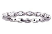 MARQUISE SHAPES ETERNITY BAND SET WITH DIAMONDS IN GOLD OR PLATINUM 2MM