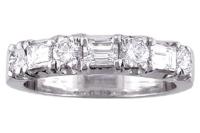 ALTERNATING ROUND AND BAGUETTE CUT DIAMONDS IN GOLD OR PLATINUM