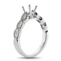 18K WHITE GOLD MOUNTING WITH DIAMONDS ON THE SIDES